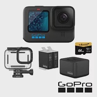 【GoPro】HERO 11 潛水超續航套組 (HERO11單機+60m潛水防護殼+Enduro雙座充+雙電池+64G記憶卡) 正成公司貨