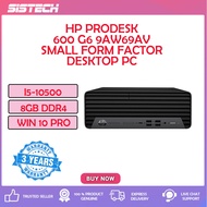 HP ProDesk 600 G6 9AW69AV Small Form Factor Desktop PC ( I5-10500, 8GB, 1TB , Intel, W10P )