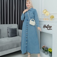 Namira Midi Dress Denim / Gamis Midi Dress Denim Jeans