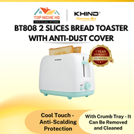 Khind BT808 Bread Toaster with Anti-Dust Cover Sandwich Maker Sandwich Toaster | Khind Pembakar Roti