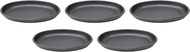 Set of 5, 9.8 inches (25 cm) Oval Shaped Iron Plate, 9.8 x 5.9 x 0.9 inches (25 x 15 x 2.3 cm) | Ste