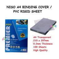 NISO A4 PVC Rigid Sheet / Binding Cover 0.2mm - 100pcs/pack
