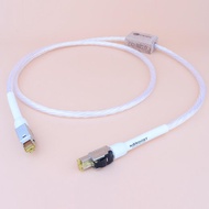 One Piece Nordost ODIN Gold/White Silver Plated Conductor Ethernet Cable Cat8 Speed Lan Cable RJ45 N
