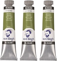 Tarens T0204-623-3 Van Gogh Oil Paint, Set of 3, Sap Green, 0.7 fl oz (20 ml)