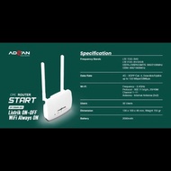 Advan CPE Start WiFi 4G LTE Router Modem + Telkomsel Orbit Free 50GB