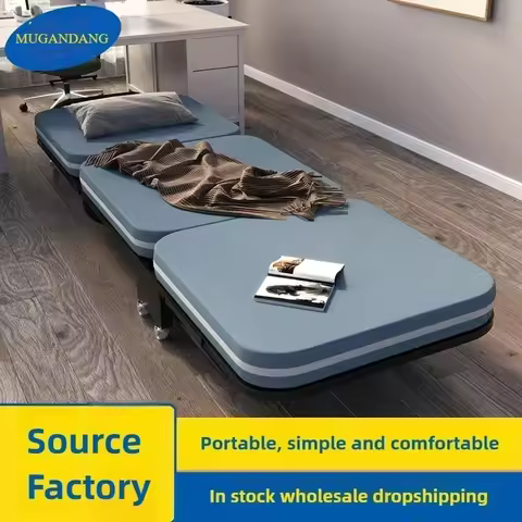 Household Goods Lunch Break Bed Rollaway Bed Single Nap Bed Fold Bed Camp Bed Office With Pulley Esc