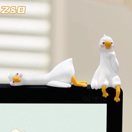 ZO Resin Cartoon Animal Decor For Desk Car Dashboard TV Monitor Gift Idea Cute 3D Du Figurine Mini R