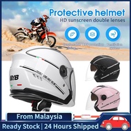 BYB Helmet Motor Protective Helmet HD Sun Screen Double Lenses Half helmet 頭盔摩托車 Motorcycles Electromobile Crash Helmet