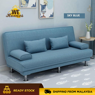 WeHomes 3 Seater/4 Seater Fabric Sofa Bed + Free 2 Handle & 2 Pillow Foldable Sofa Bed Relax Sofa So