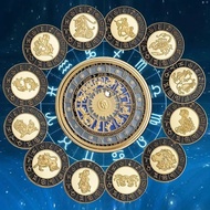 12 Retro Twelve Constellation Embossed Exquisite Leo Commemorative Coins Zodiac Love Gold Coins Coin