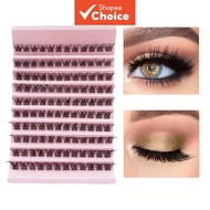 120 cluster D curly puffy eyelash bundles realize the natural expansion effect of eye black+grafting
