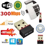 300Mbps Wifi Mini Usb Adapter Wireless Dongle Adaptor 802.11 B G N Lan Network