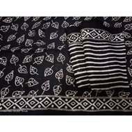 Kain Batik Viscose Semi Sutra Hitam Putih Batik Setelan Twn