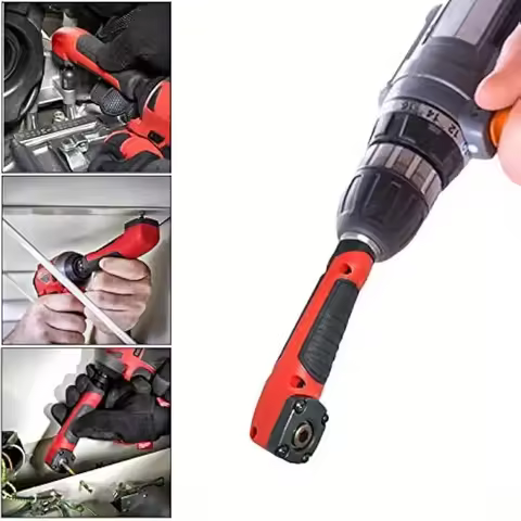 1/4 Right Angle Drill Adapter 90 Degree Adjustable Power Driver Tool for Tight Spaces