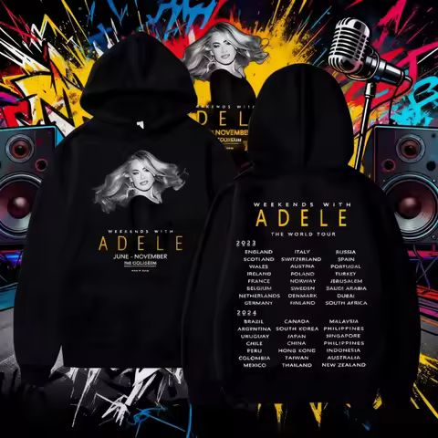 25/26 Autum Winter Britain Popular Singer Adele Weekeds with Adele The World Tour Men WomenPure Cott