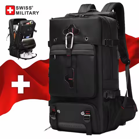 SWISS MILITARY Men's Travel Backpack Multifunctional Waterproof Laptop Bag Outdoors Climbing Luggage