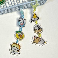 Cartoon Line Puppy String Keychain Pendant Small Bag Keychain Pendant Line Puppy String Keychain Pen