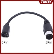 TMOY MD 6-pin Female to DIN 5-pin Male Cable Ps2 Keyboard and Mouse Transmission Cable