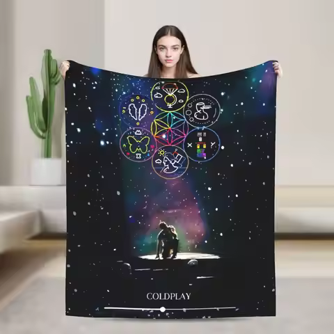 Coldplayed 2025 Tour Head Full of Dreams Merch Blanket Super Soft Warm Throw Blanket for Couch 50x60