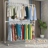 Double Pole Clothes Drying Hanger Rack/ampaian penyidai rak tempat gantung sangkut sidai baju murah stainless steel besi