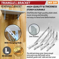 DIY Online4u - 2PCS REMOVABLE L BRACKET SUPPORTER / L SHAPE BRACKET WALL HANGING SHELVES / TRIANGLE L BRACKET