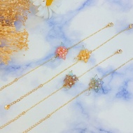 繡球花時尚寶石膠樹脂手鍊 創意手鍊 閨蜜禮物 生日禮物 客製