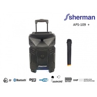 room_shop101 Sherman ลำโพงล้อลากอเนกประสงค์ รุ่น APS-109 Plus สีดำ
