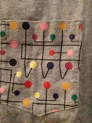 全新 絕版 真品 公司貨 UT Uniqlo x Eames 口袋 設計 圓點 男S號 herman miller modernica vitra 椅子 玻璃纖維 hirst kusama t-shi
