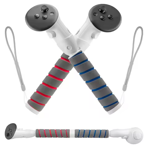 3 in 1 Long Arm Handle for Meta Quest 3 Attachments Enhance VR Game Experience Golf Club Attachment