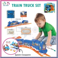 Kids Electric Railway Train Tracks Gauge Electric Train Set mainan kereta api with music Mini Electr