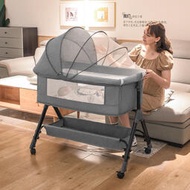 秒發多功能可摺疊嬰兒床可移動可攜式新生兒搖籃床歐式寶寶床拼接大床