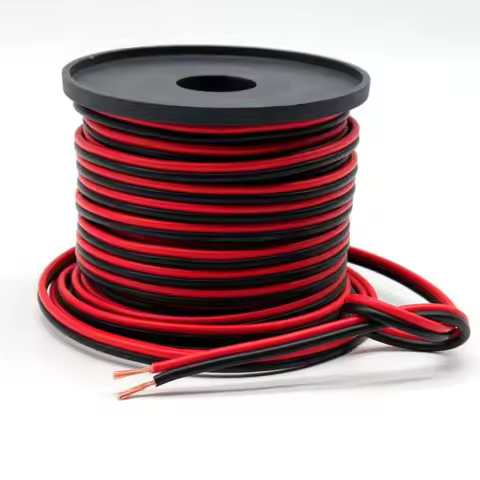 Premium 2-Core Electrical Cable, 22AWG to 13AWG, 5m 10m 20m 50m – Versatile Extension Wire for LED L
