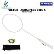 New! Victor Auraspeed 8000 ARS 8000 Pearly White Badminton Racket