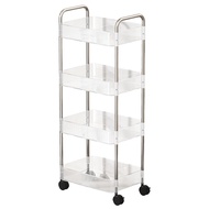 Trolley Rack For Home Multi-Layer Transparent Snack Book Organizing Rack Bedroom Bathroom Kitchen Crack Storage Rack