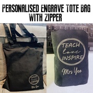 Personalised Engrave Tote Bag | Christmas Gift | Free Christmas Day Card Until Stock last