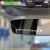 SHOUOUI 5PCS You Are Enough Rearview Mirror Decal, 3.9x1in 3Color Car Mirror Stickers Decoration, Car Decorations PET Car Mirror Sticker for Car Window,Rear Mirror