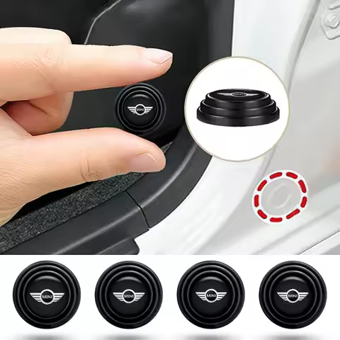 Car Silicone Door Shock Stickers Absorber Soundproof Buffer Pier For Mini Cooper One S JCW R53 R55 R