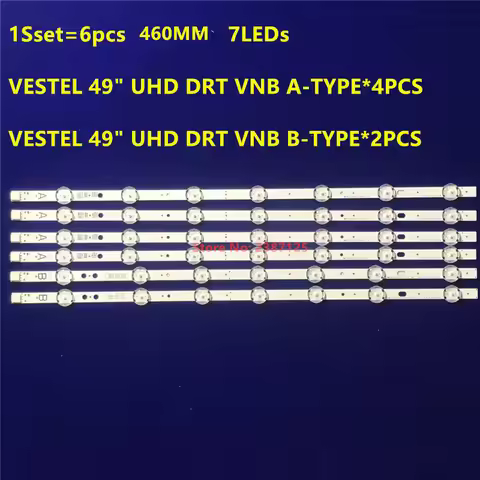 LED Strip for VES490UNDL-2D-N11 VESTEL 49"UHD DRT VNB A/B-TYPE 49HE4000 49L3753DB 49U6663DB 49U5863D