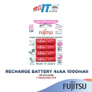 Fujitsu 4xAA 1000mAh HR-3UTLA(4B) Light Weight Rechargeable Battery