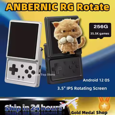 ANBERNIC RG Rotate Handheld Game Console T618 Android Retro Gaming Player Portable Video Game