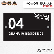 ACRYLIC HOUSE NUMBER PLATE TYPE 28