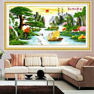 Tranh thêu chữ thập THUẬN BUỒM XUÔI GIÓ KT: 168x78cm-190×93cm ngọc thịnh thao22