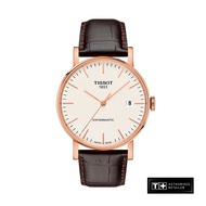 Tissot Everytime Swissmatic Mens Brown Leather Bracelet and Silver Dial Automatic Watch - T109.407.3