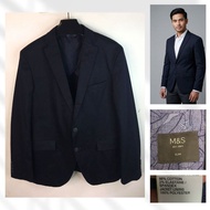 Premium Quality Navy Blue Blazer Slim Fit (98% Cotton) - Size 42R / XL Excellent condition