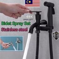 Bidet spray set High pressure hand bidet two way tap stainless steel faucet bathroom Water closet pi