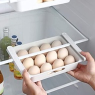 小柑家品 - 【抽屜式】冰箱雞蛋收納盒 雪櫃夾存蛋盒 收納籃 冰櫃分類整理架 雞蛋架 托雞蛋 抽屜式蛋盒 （12格）