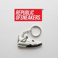 [2D KEYCHAIN] NIKE AIR JORDAN 4 WHITE,BLACK,GREY