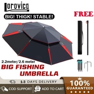 LOROVICA Payung Mancing Besar 2.6M Big Fishing Umbrella Payung Besar Outdoor Payung camp Beach Rainp