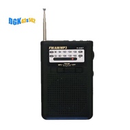 Mini Pocket Radio with Display Speaker 88-108MHz Support TF Card Headphone Jack Mini Pocket Radio A