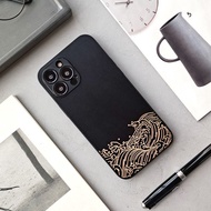 乘風破浪| 玄黑phone15promax手機殼14pro皮革手機套蘋果13mini